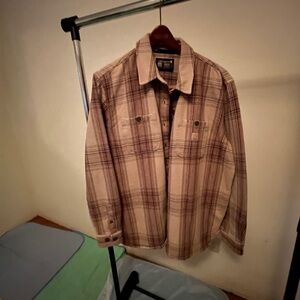 Carhartt women’s  Tan Plaid Shirt Jacket